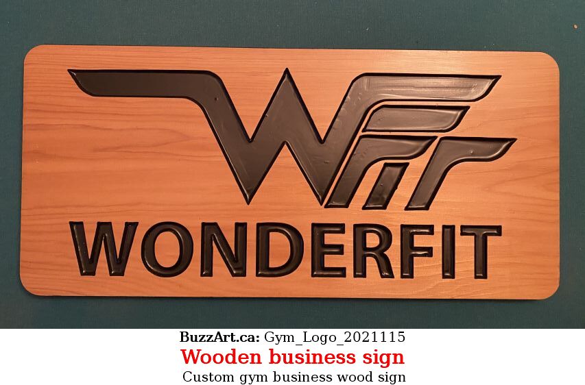 Custom gym business wood sign